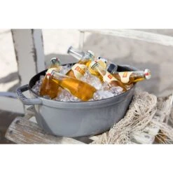 Staub Gietijzeren Braadpan 31 Cm / 5,5 L, Ovaal, Grafietgrijs -Demeyere Winkel 000010999