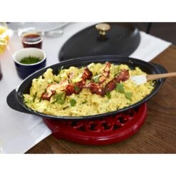 Staub Ovenschaal Met Deksel 31 Cm, Ovaal, Zwart 10 Staub Ovenschaal Met Deksel 31 Cm, Ovaal, Zwart -Demeyere Winkel 000017146