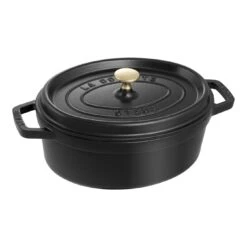 Staub Gietijzeren Braadpan 27 Cm / 3,25 L, Ovaal, Zwart