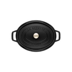 Staub Gietijzeren Braadpan 27 Cm / 3,25 L, Ovaal, Zwart -Demeyere Winkel 40500 231 0 3 3