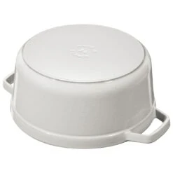 Staub Gietijzeren Braadpan 24 Cm / 3,8 L, Rond, White Truffle -Demeyere Winkel 40501 412 0 4