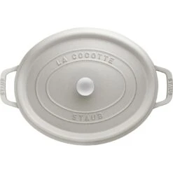 Staub Gietijzeren Braadpan 31 Cm / 5,5 L, Ovaal, White Truffle 8 Staub Gietijzeren Braadpan 31 Cm / 5,5 L, Ovaal, White Truffle -Demeyere Winkel 40501416 3