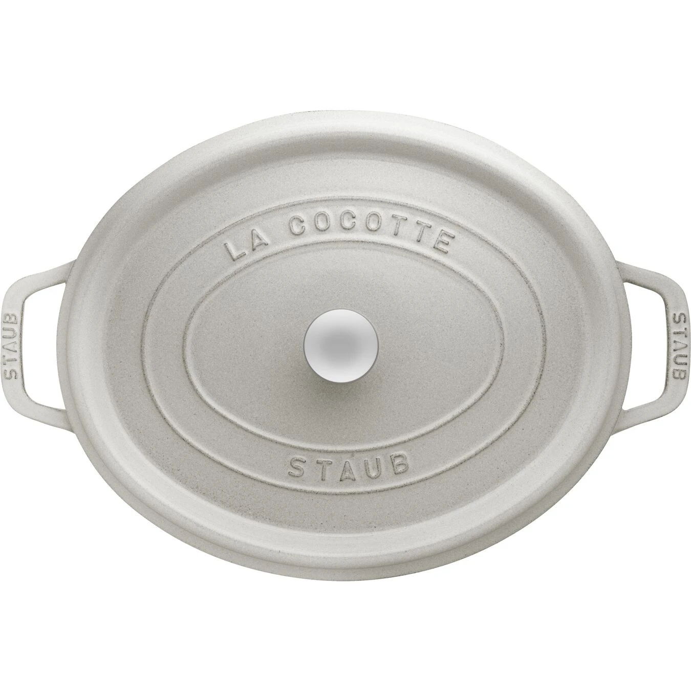 Staub Gietijzeren Braadpan 31 Cm / 5,5 L, Ovaal, White Truffle 3 Staub Gietijzeren Braadpan 31 Cm / 5,5 L, Ovaal, White Truffle - Afbeelding 3