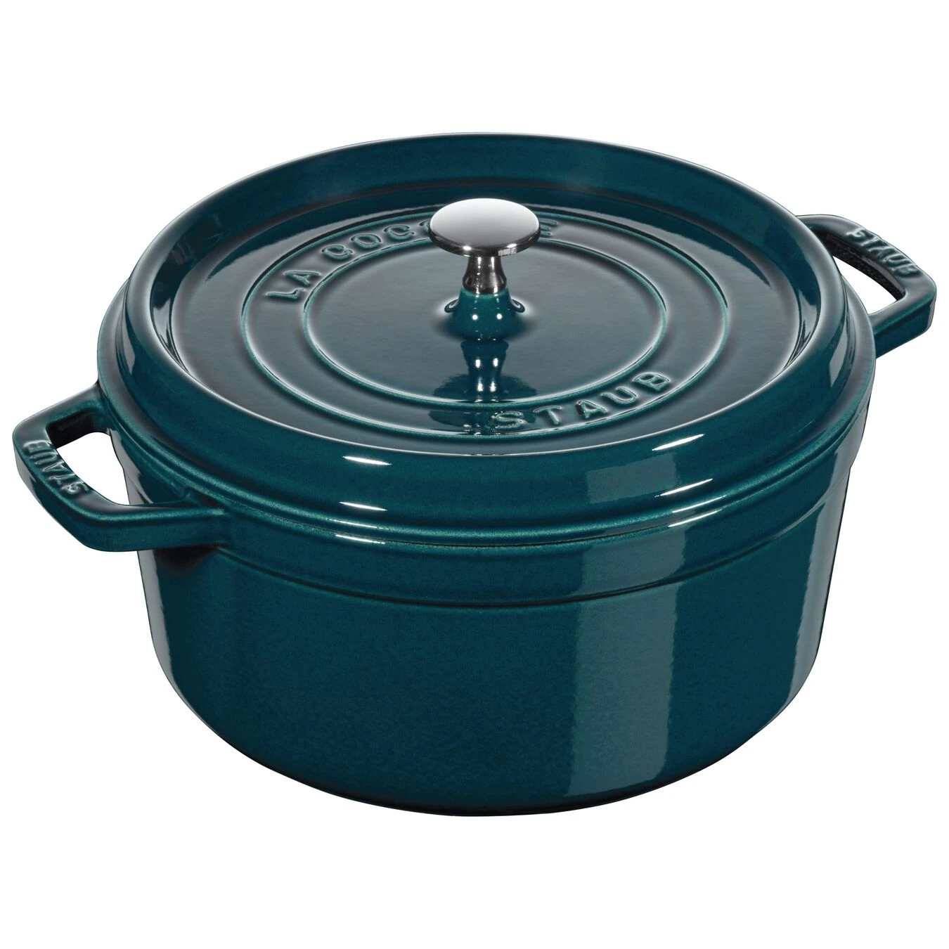 Staub Gietijzeren Braadpan 26 Cm / 5,25 L, Rond, La-mer 1 Staub Gietijzeren Braadpan 26 Cm / 5,25 L, Rond, La-mer