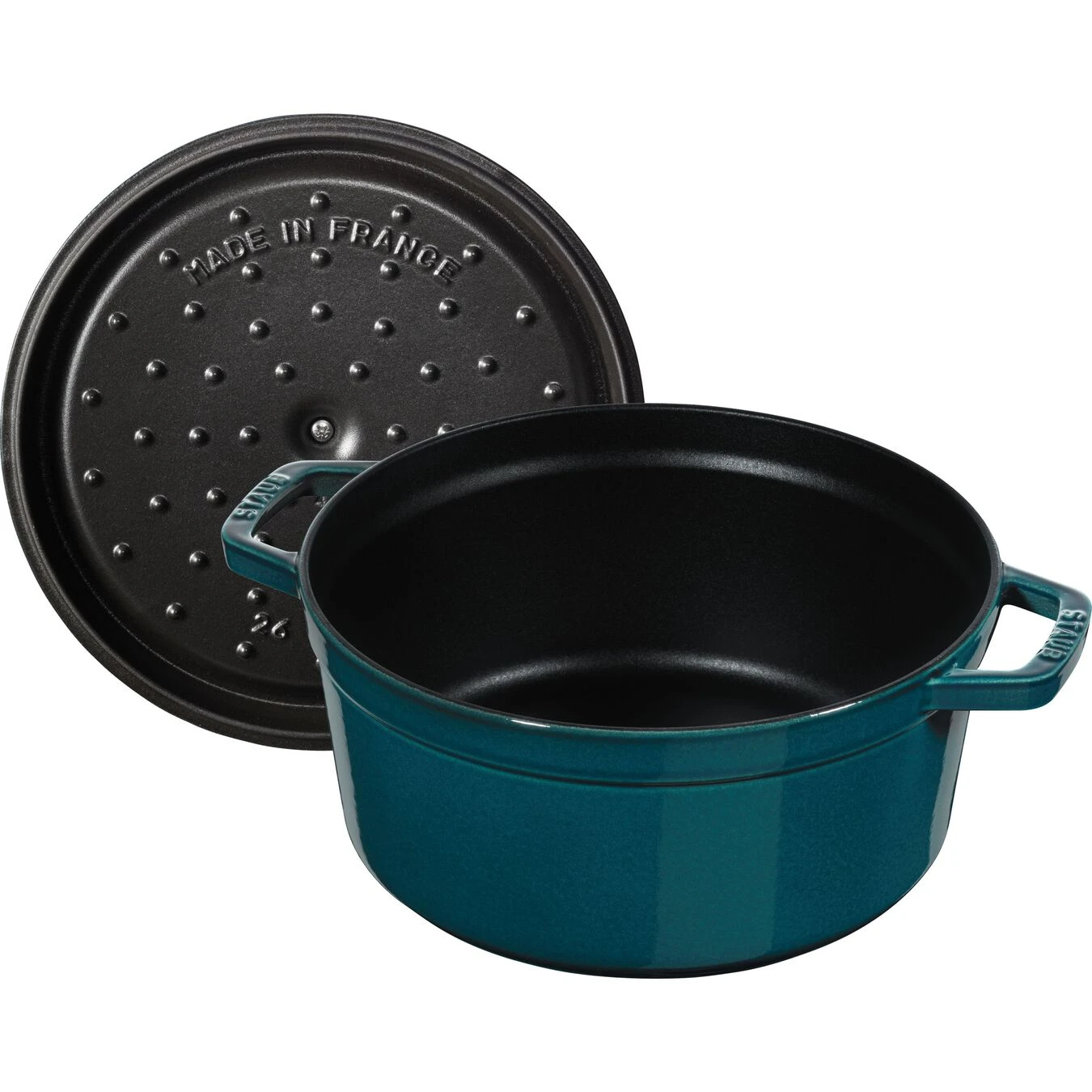 Staub Gietijzeren Braadpan 26 Cm / 5,25 L, Rond, La-mer 4 Staub Gietijzeren Braadpan 26 Cm / 5,25 L, Rond, La-mer - Afbeelding 4