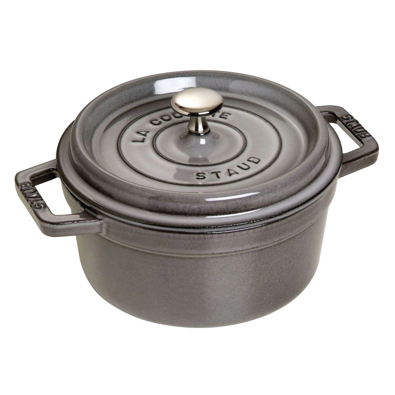 Staub Gietijzeren Braadpan 20 Cm / 2,2 L, Rond, Grafietgrijs 1 Staub Gietijzeren Braadpan 20 Cm / 2,2 L, Rond, Grafietgrijs