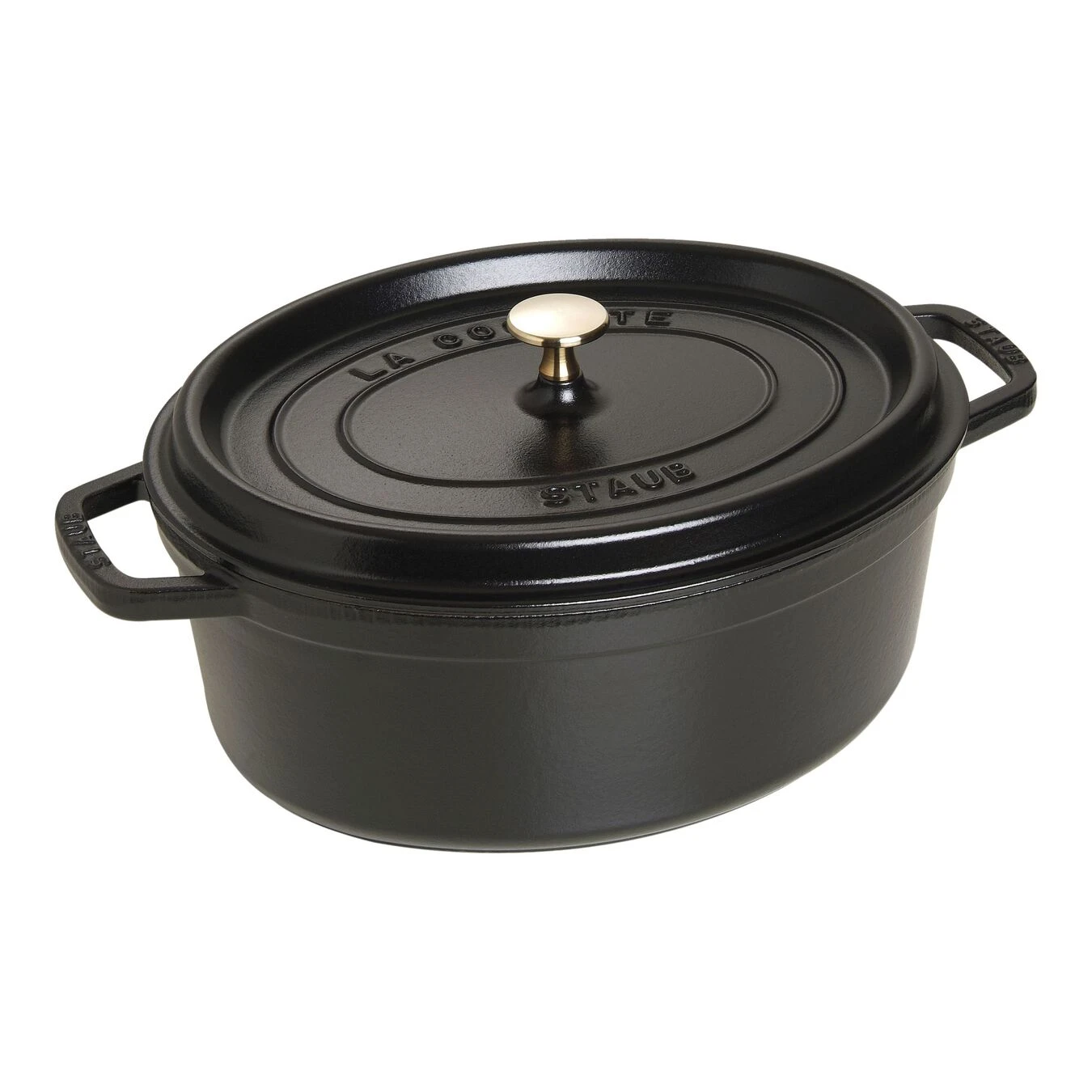 Staub Gietijzeren Braadpan 31 Cm / 5,5 L, Ovaal, Zwart 1 Staub Gietijzeren Braadpan 31 Cm / 5,5 L, Ovaal, Zwart