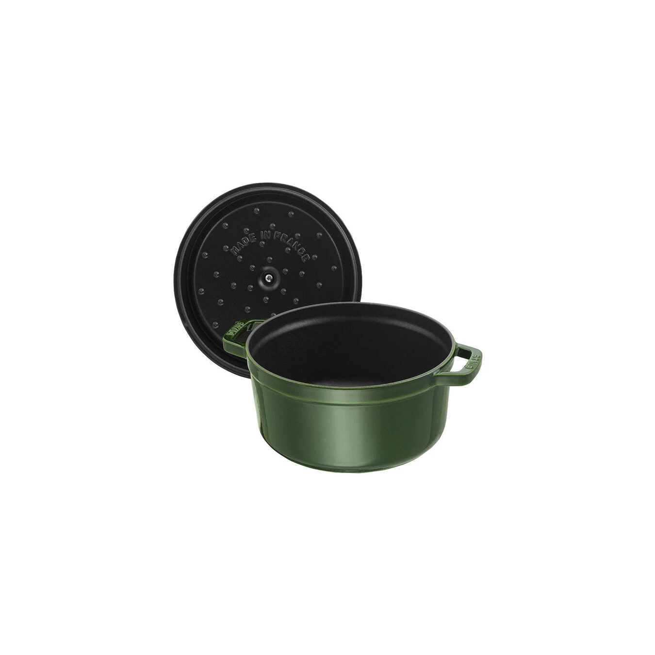 Staub Gietijzeren Braadpan 26 Cm / 5,25 L, Rond, Basilicum 2 Staub Gietijzeren Braadpan 26 Cm / 5,25 L, Rond, Basilicum - Afbeelding 2
