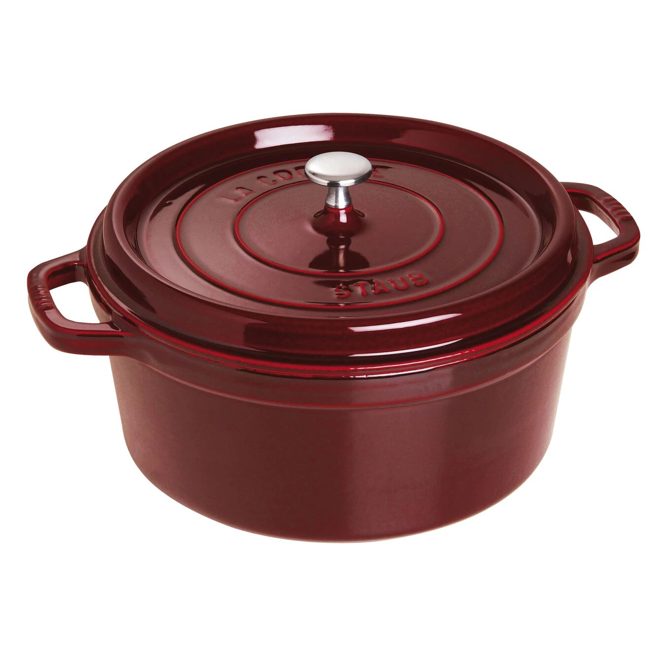Staub Gietijzeren Braadpan 28 Cm / 6,75 L, Rond, Grenadine Rood 1 Staub Gietijzeren Braadpan 28 Cm / 6,75 L, Rond, Grenadine Rood
