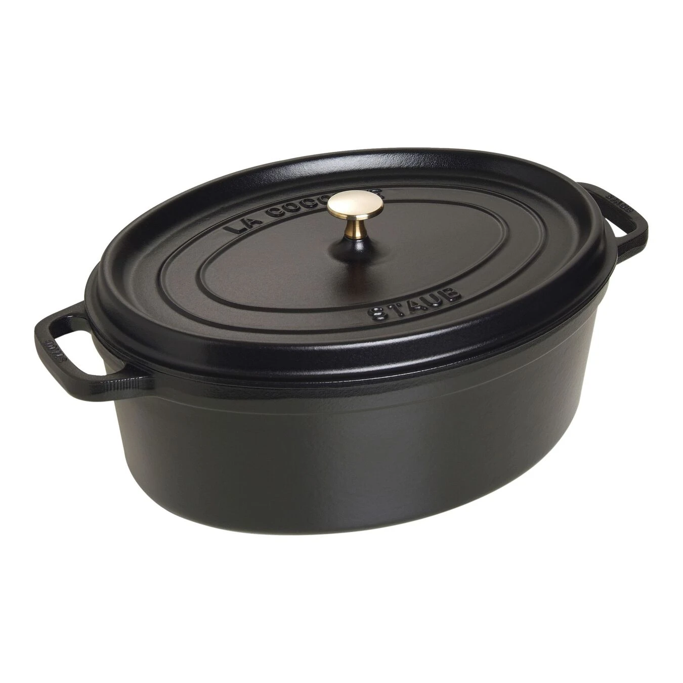Staub Gietijzeren Braadpan 37 Cm / 8 L, Ovaal, Zwart 1 Staub Gietijzeren Braadpan 37 Cm / 8 L, Ovaal, Zwart