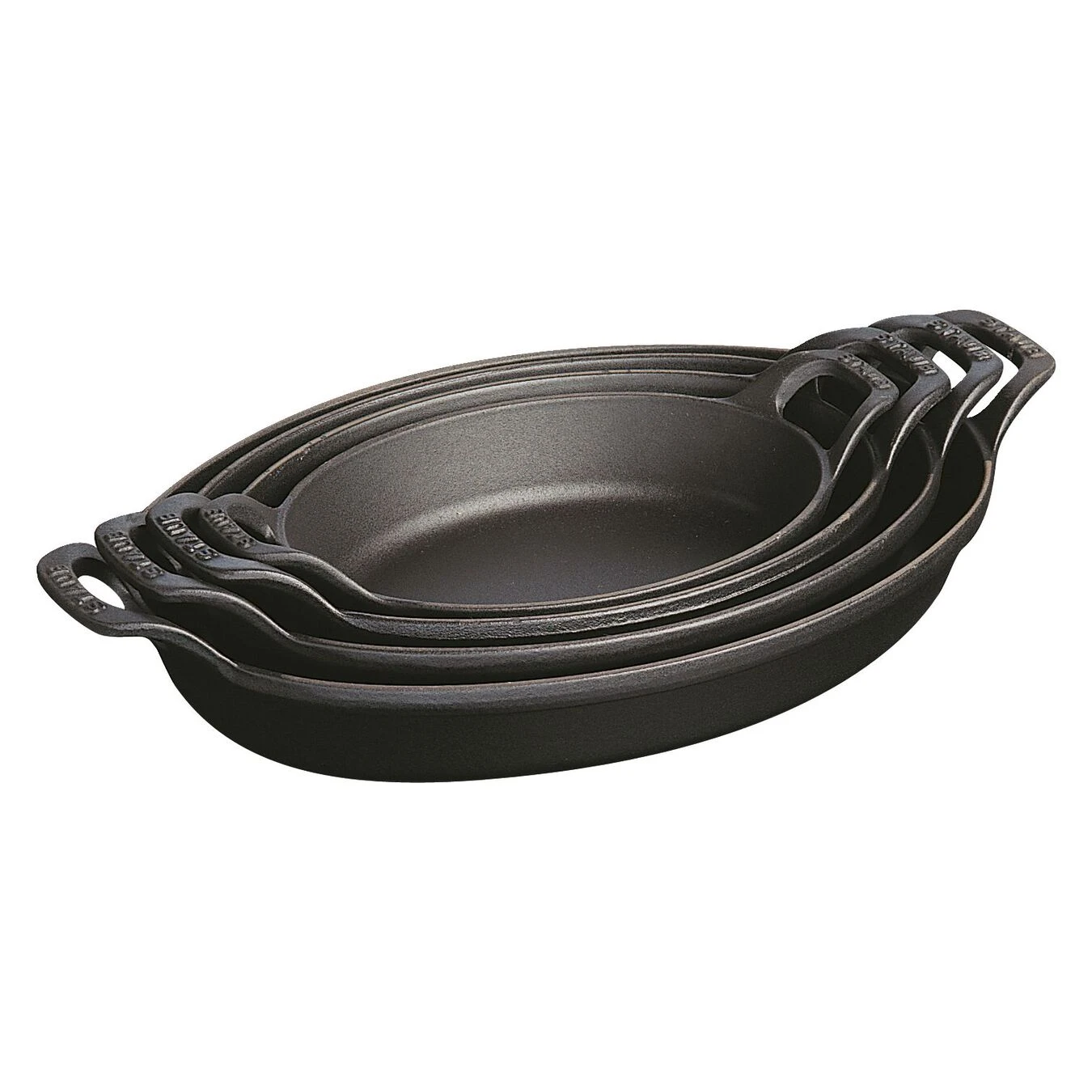 Staub Ovenschaal 32 Cm, Ovaal, Zwart 2 Staub Ovenschaal 32 Cm, Ovaal, Zwart - Afbeelding 2