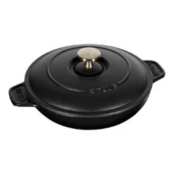 Staub Ovenschaal Met Deksel 20 Cm, Rond, Zwart