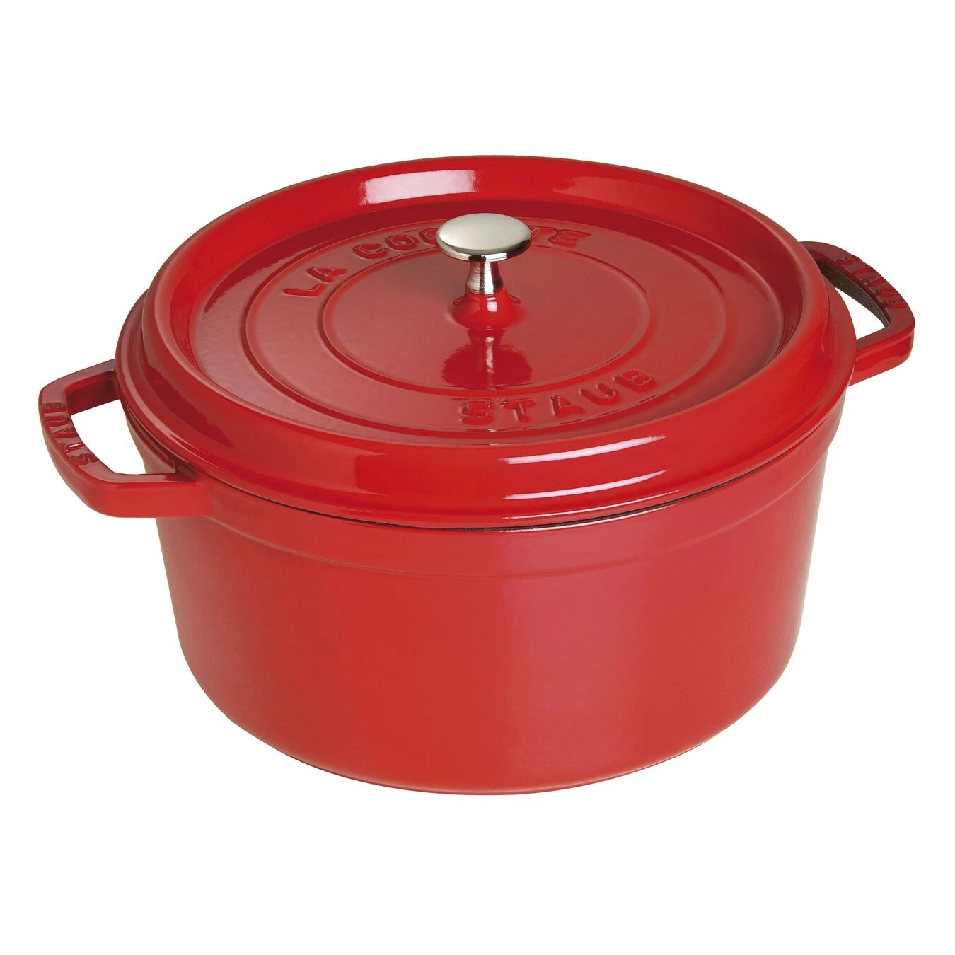Staub Gietijzeren Braadpan 28 Cm / 6,75 L, Rond, Kersenrood 1 Staub Gietijzeren Braadpan 28 Cm / 6,75 L, Rond, Kersenrood