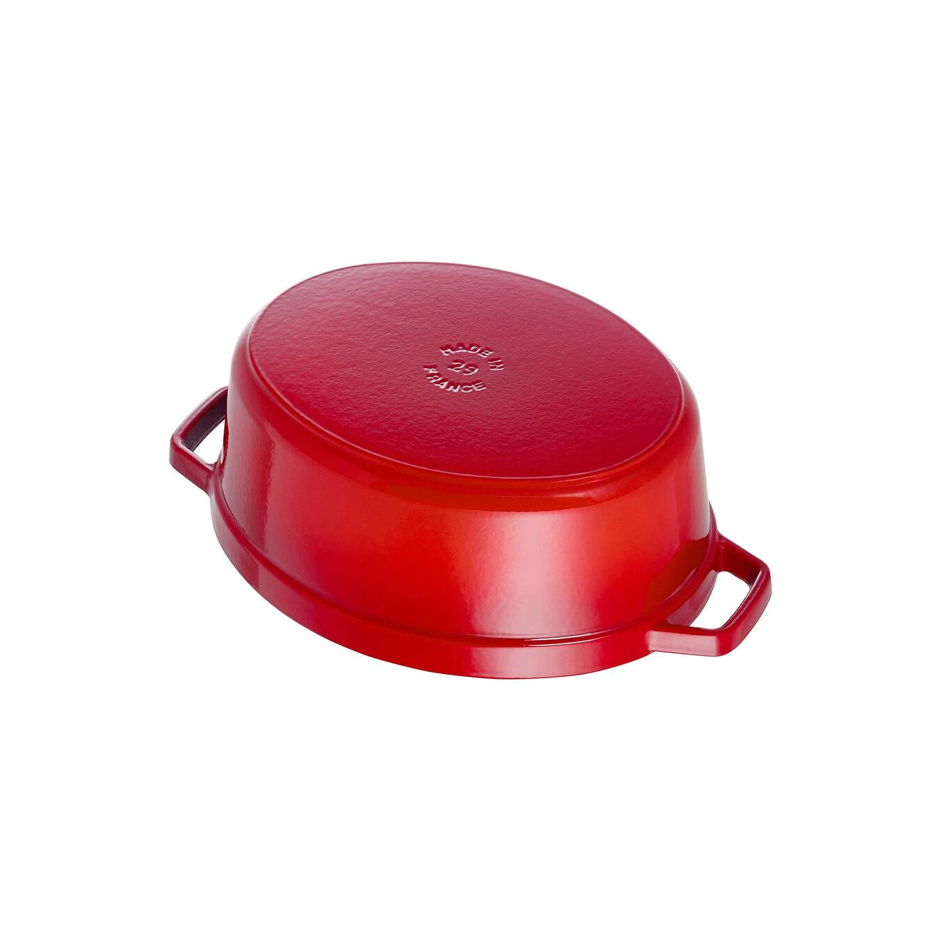 Staub Gietijzeren Braadpan 29 Cm / 4,25 L, Ovaal, Kersenrood 2 Staub Gietijzeren Braadpan 29 Cm / 4,25 L, Ovaal, Kersenrood - Afbeelding 2