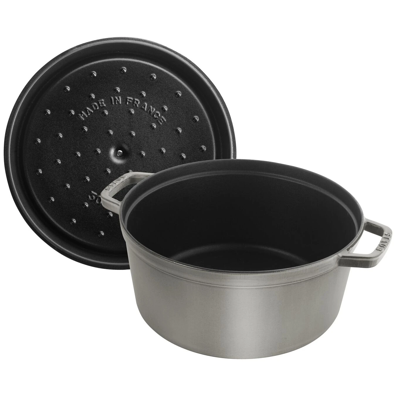 Staub Gietijzeren Braadpan 30 Cm / 8,4 L, Rond, Grafietgrijs 5 Staub Gietijzeren Braadpan 30 Cm / 8,4 L, Rond, Grafietgrijs - Afbeelding 5