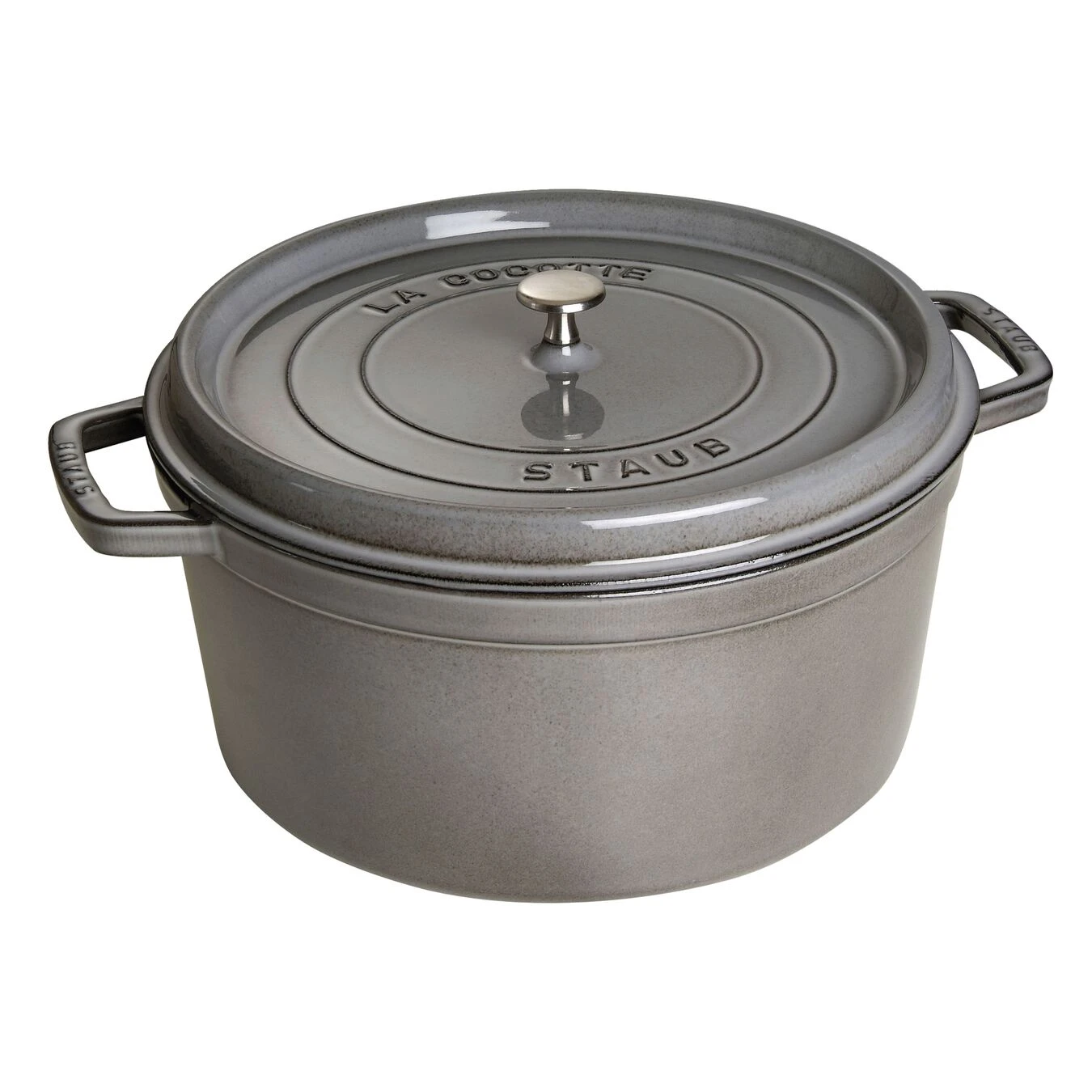 Staub Gietijzeren Braadpan 30 Cm / 8,4 L, Rond, Grafietgrijs 1 Staub Gietijzeren Braadpan 30 Cm / 8,4 L, Rond, Grafietgrijs