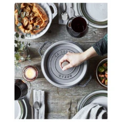 Staub Gietijzeren Braadpan 24 Cm / 3,8 L, Rond, Grafietgrijs -Demeyere Winkel 750030969